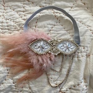 Pink Feather 20s Headpiece